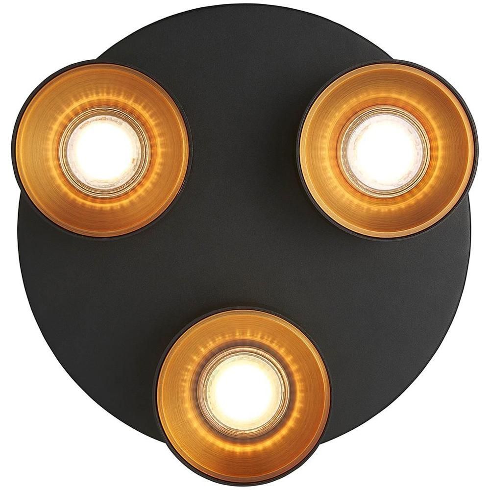 Nordlux Pitcher GU10 3-Rondel Black Spotlight Image 4