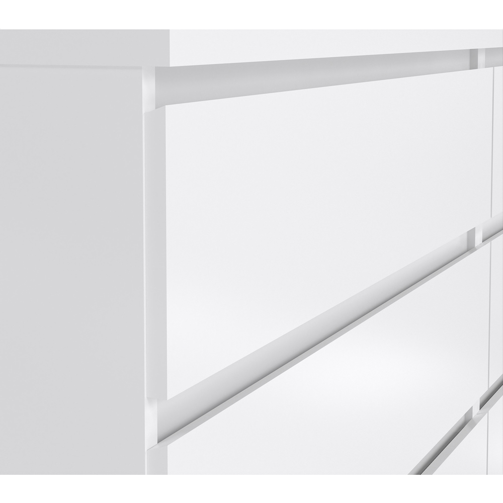 Florence 6 Drawer White High Gloss Wide Chest of Drawers Image 6