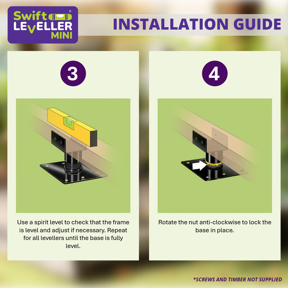 Swift Leveller Mini Hard Ground Shed Base Kit 8 x 6ft with 9 Supports Image 6