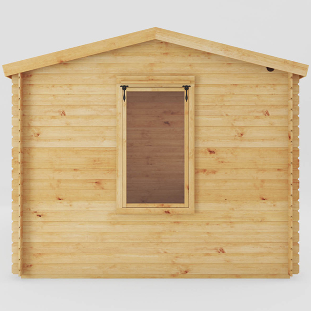Mercia 13.1 x 9.8ft Double Door Wooden Reverse Apex Log Cabin Image 4