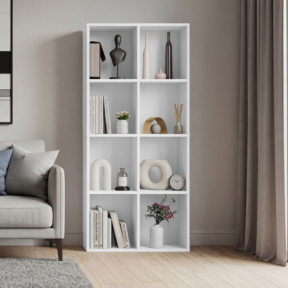 VIDA DESIGNS 8 Shelf White Cube Storage Unit Image 4
