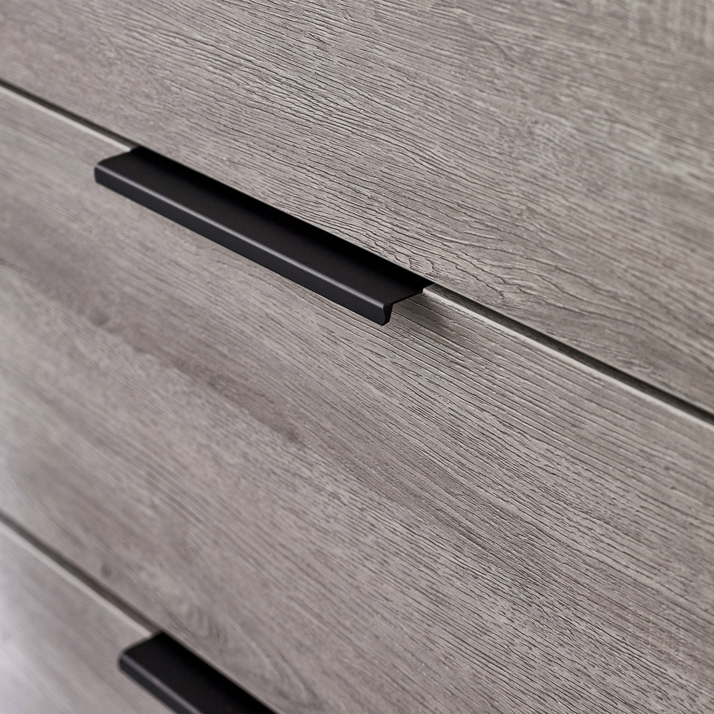 Julian Bowen Bali 6 Drawer Grey Oak Wide Chest of Drawers Image 6