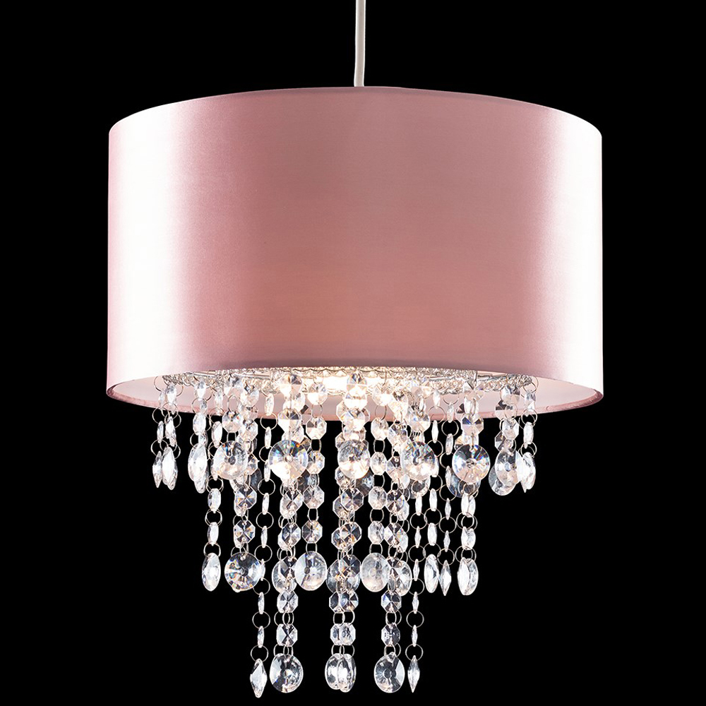 ValueLights Jesmond Dusky Pink Droplet Easy Fit Ceiling Light Shade Image 7