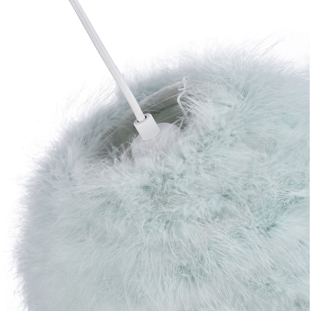 Happy Homewares Real Duck Egg Feather Decorated Pendant Shade Small Image 4