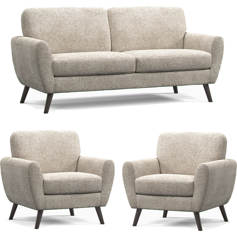 Matlock 5 Seater Linen Boucle Fabric Sofa Suite Image 2