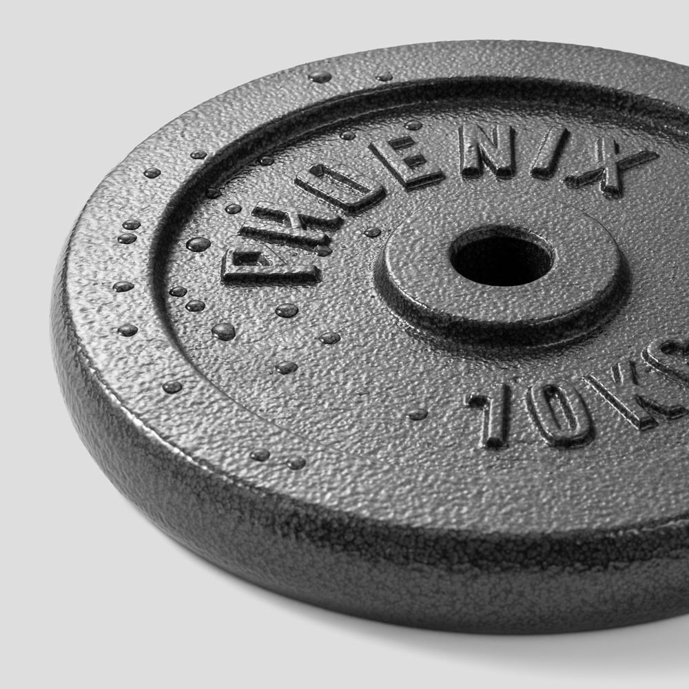 Phoenix Cast Iron Weight Plate 10kg 1 inch Hole Image 2