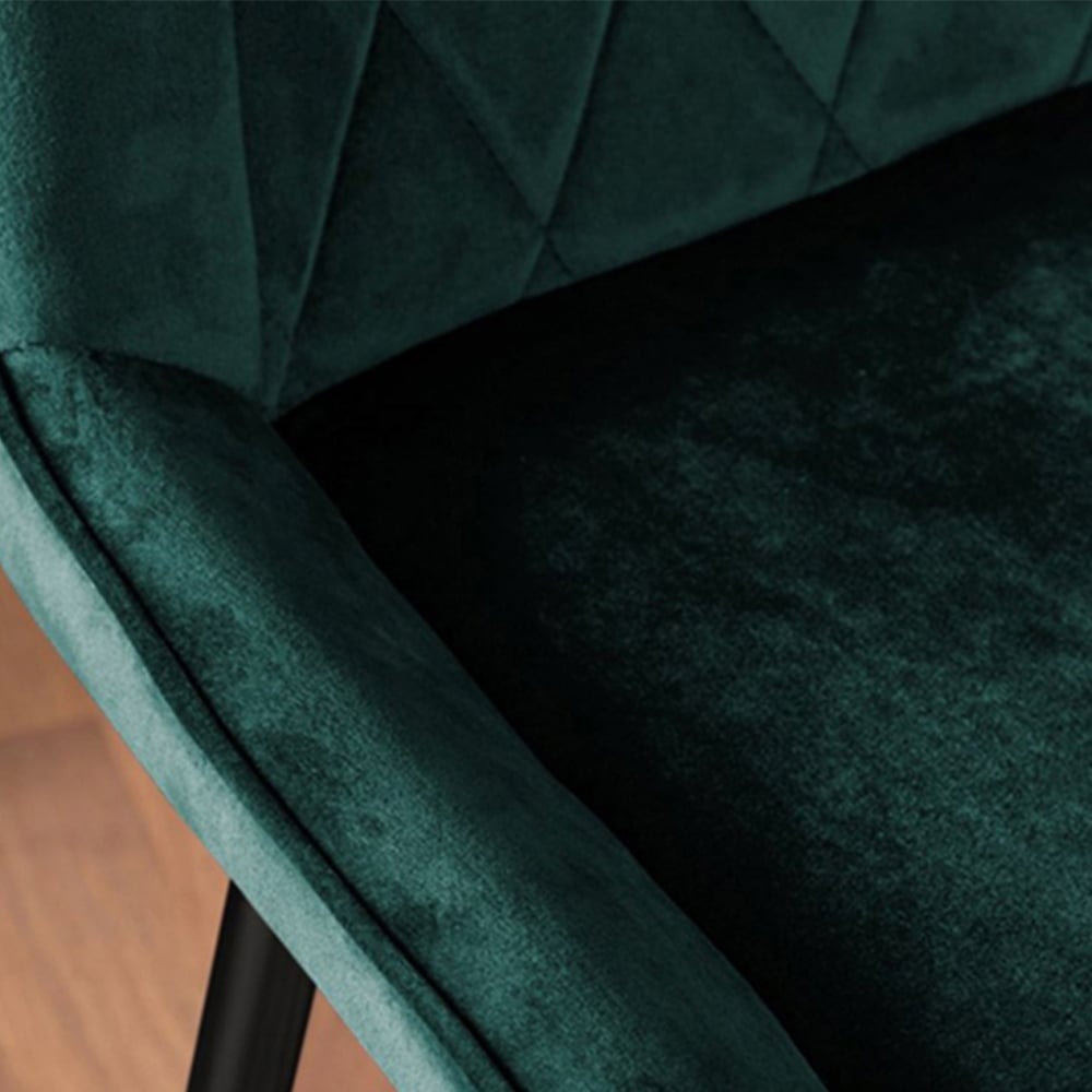 Furniturebox Molini Cesano 6 Seater Dining Set Black Gloss and Green Image 8