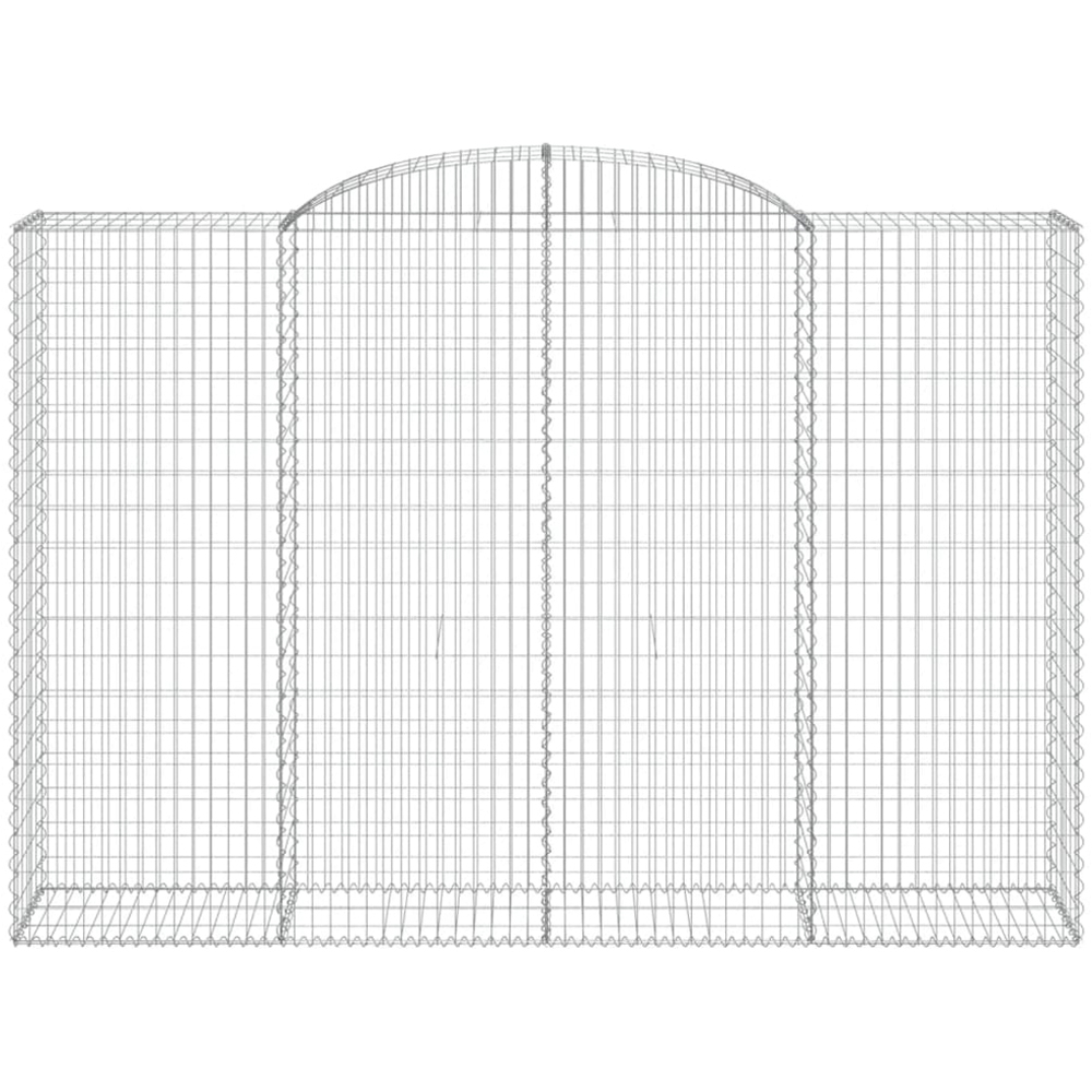 vidaXL Silver Galvanised Iron Gabion Basket 300 x 50 x 200/220cm 5 Pack Image 2