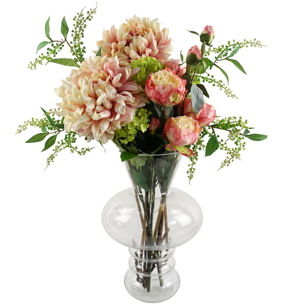 Leaf Bubble Clear Glass Vase 35cm Image 2
