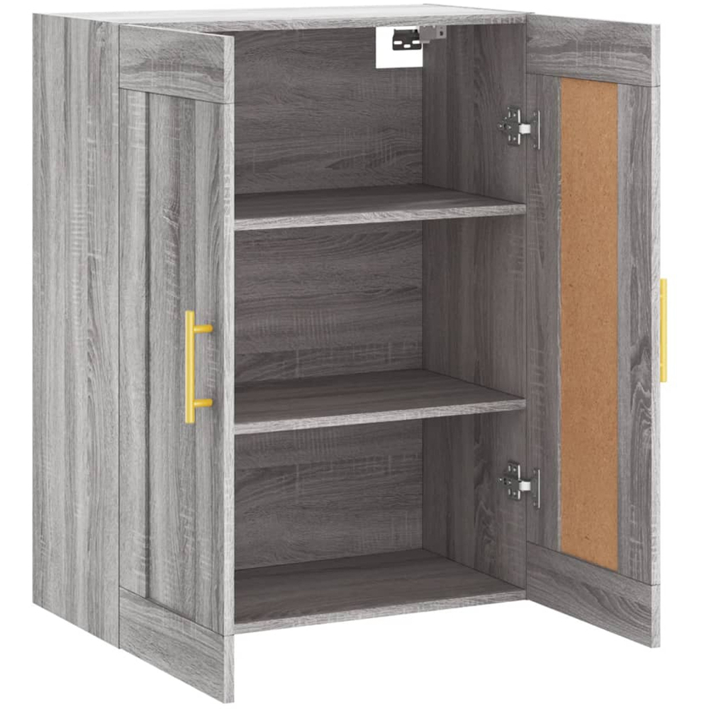 vidaXL 2 Door Grey Sonoma Wall Mounted Cabinet Image 4