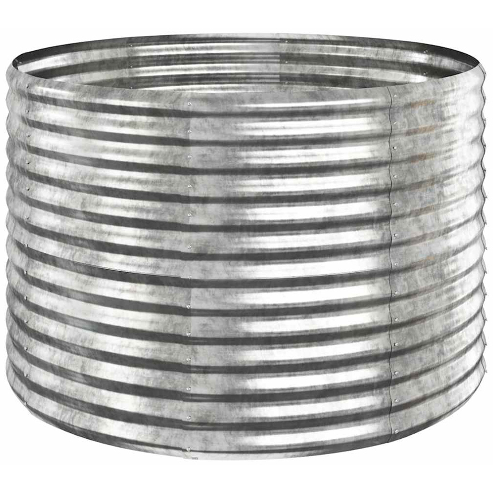 vidaXL Silver Galvanised Steel Raised Garden Bed 100 x 100 x 68cm Image 1