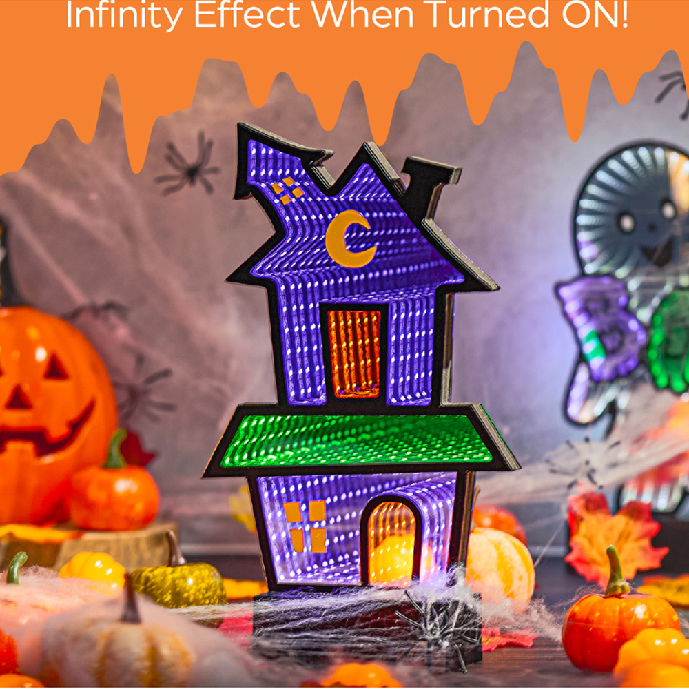 Benross LED Infinity Spooky House Halloween Decoration 28cm Image 5