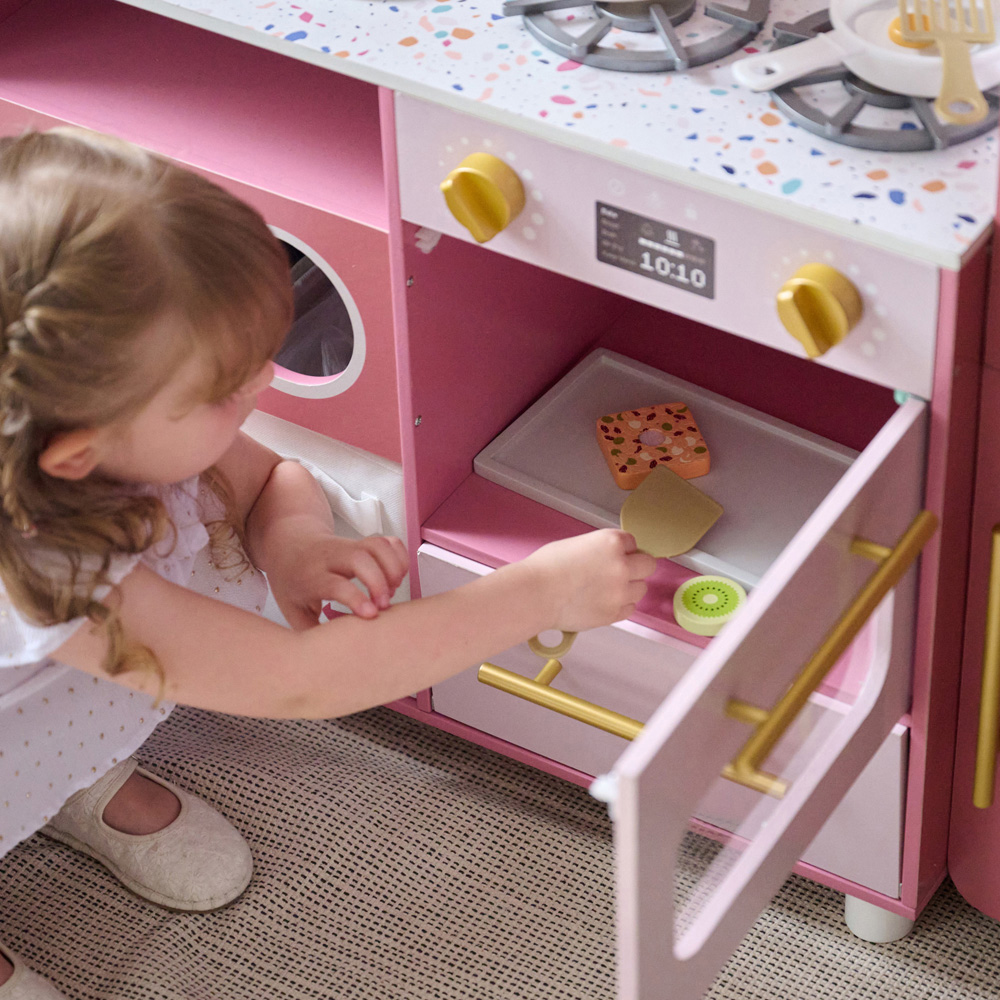 Teamson Kids Little Chef Savannah Modular Pink Play Kitchen Image 7