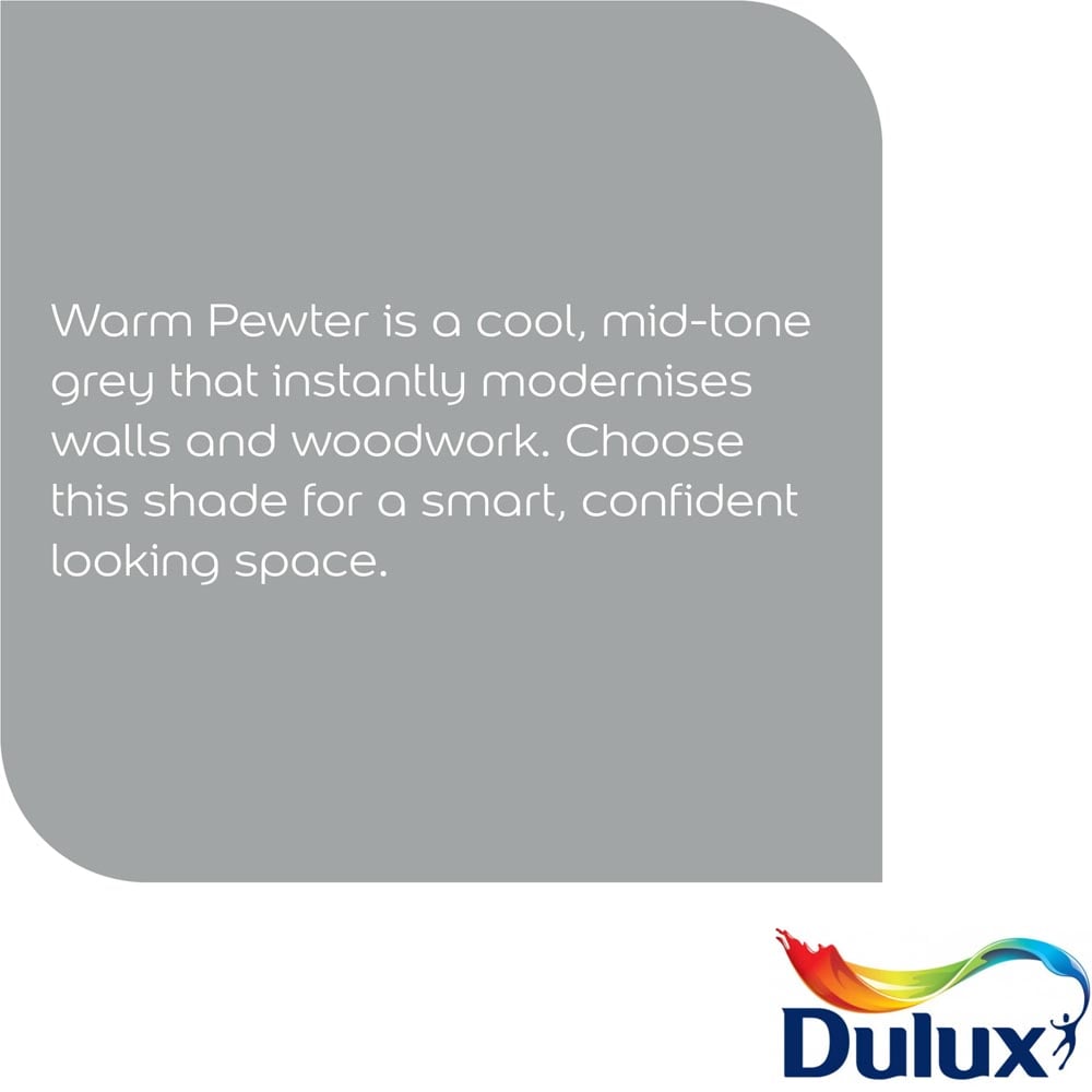 Dulux Simply Refresh One Coat Warm Pewter Matt Emulsion Paint 2.5L Image 6