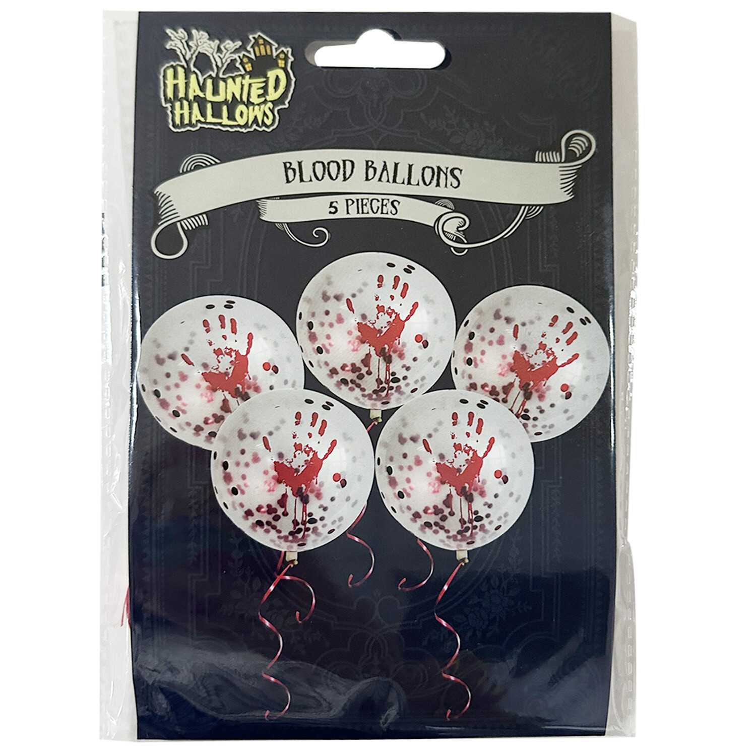 Pack of 5 Blood Ballons - Clear Image