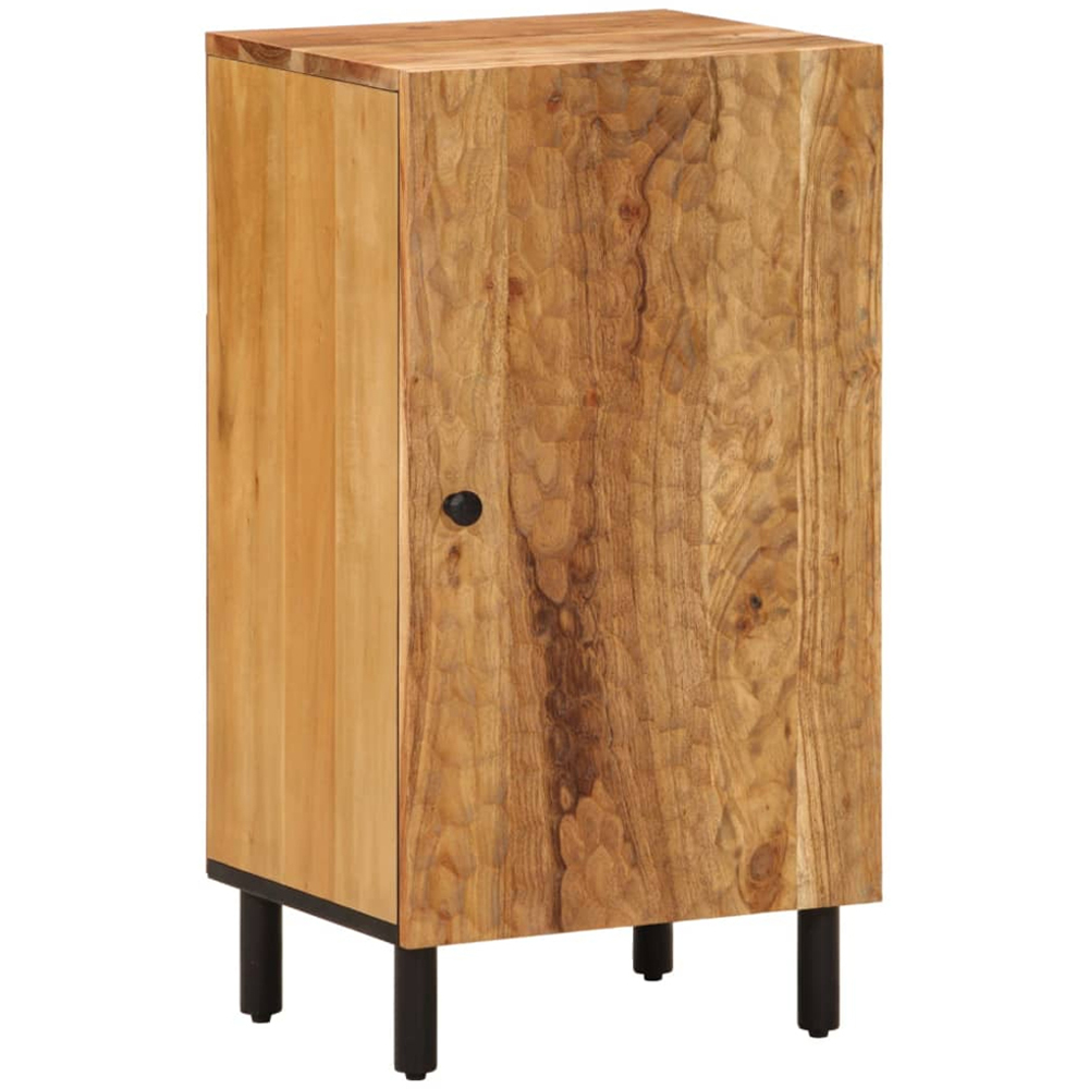 vidaXL Single Door Solid Acacia Wood Side Cabinet Image 2
