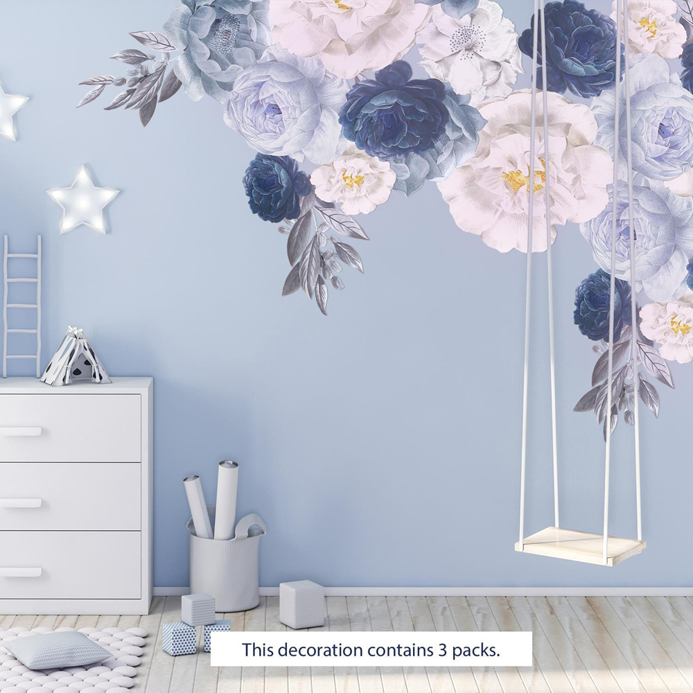 Walplus Flower Theme Peonies Self Adhesive Wall Stickers Image 3