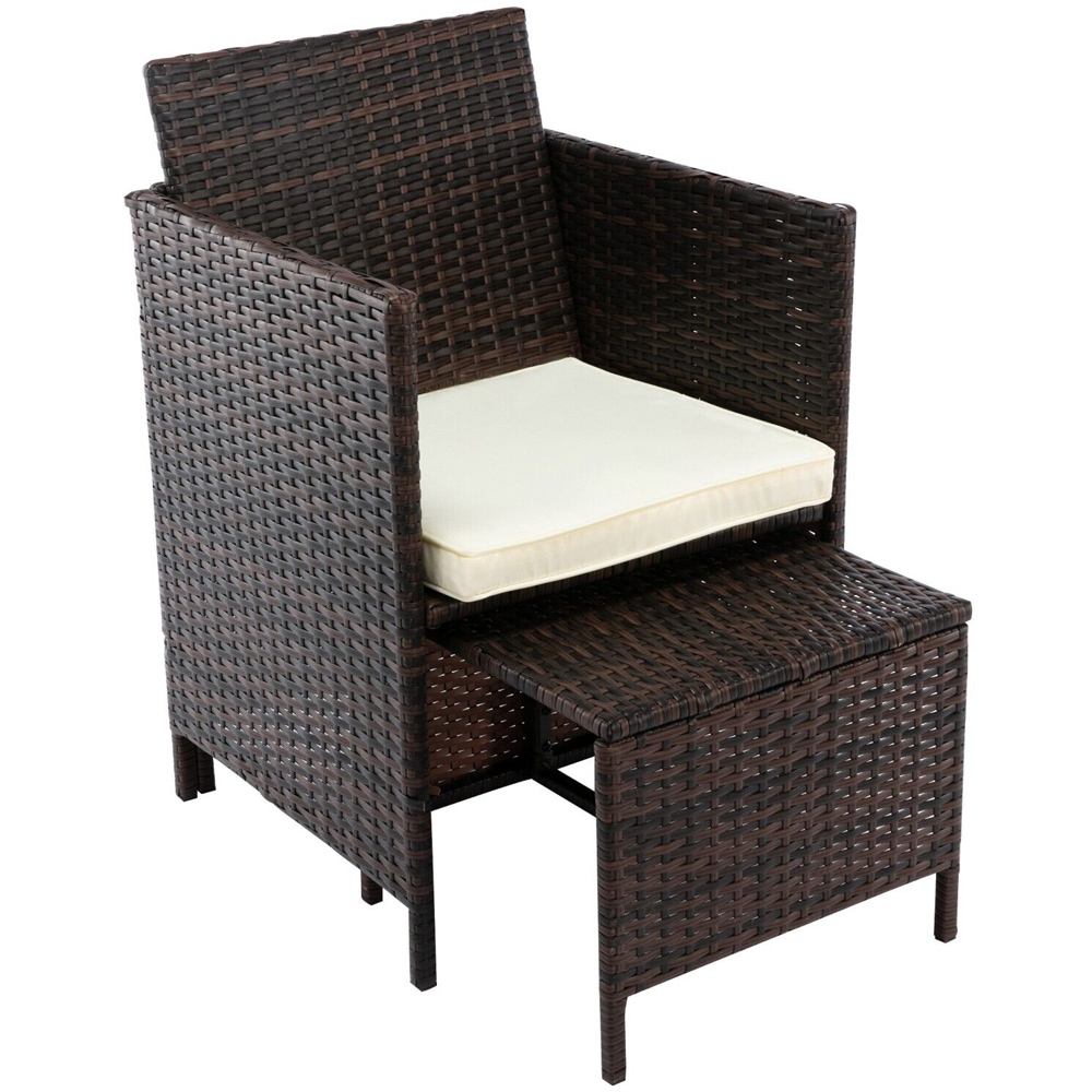 Cuba 8 Seater Brown Rattan Outdoor Dining Set Image 5