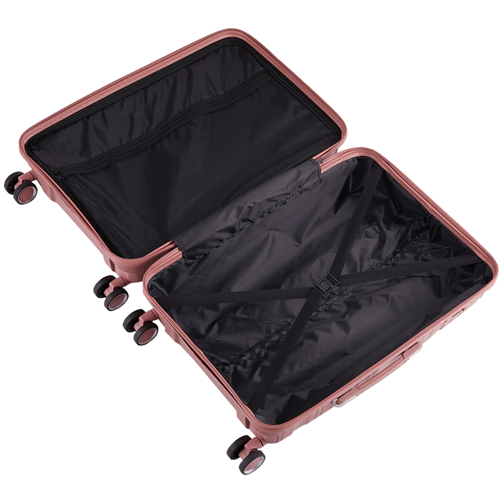H&O Direct Set of 4 Rose Gold Travel Suitcase Set Image 4