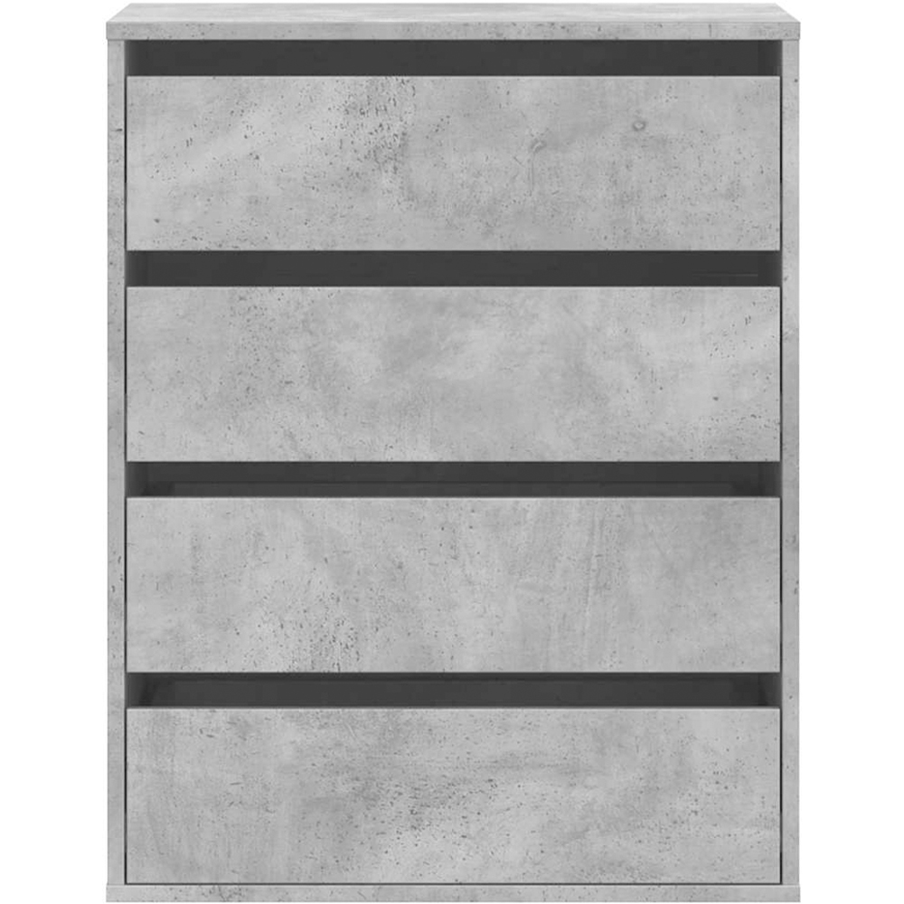 vidaXL 4 Drawer Concrete Grey Wooden Chest of Drawers Image 3