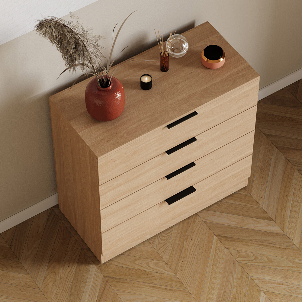 VIDA DESIGNS Trega 4 Drawer Pine Bedside Cabinet Image 4