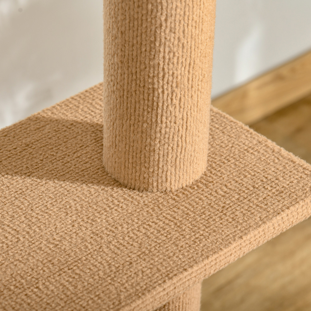 PawHut 260cm Brown Floor To Ceiling Cat Tree Kitten Tower Image 3