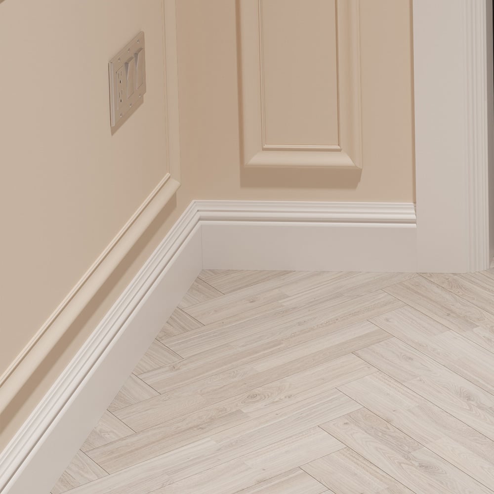 National Skirting White Primed Venice Skirting Board 18mm 120 x 4200mm Image 2