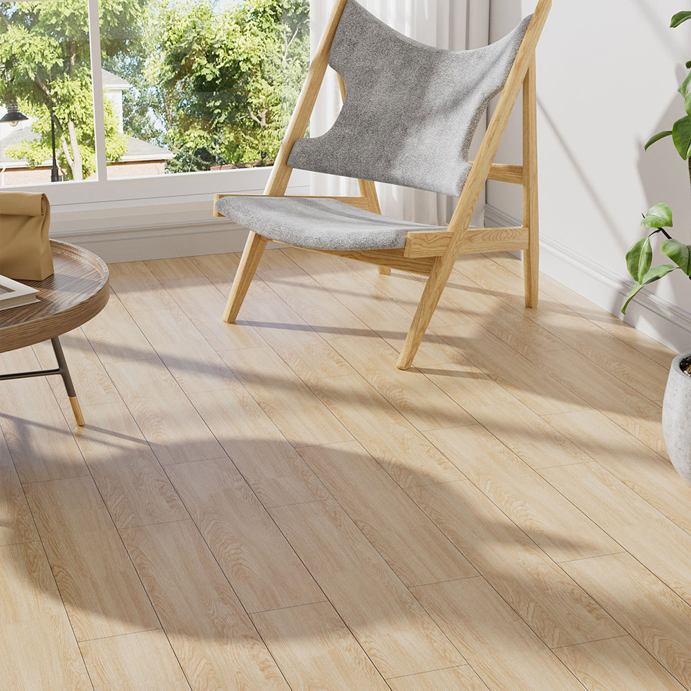 Living and Home Rustic Wood Grain PVC Floor Tile 36 Pack Image 3