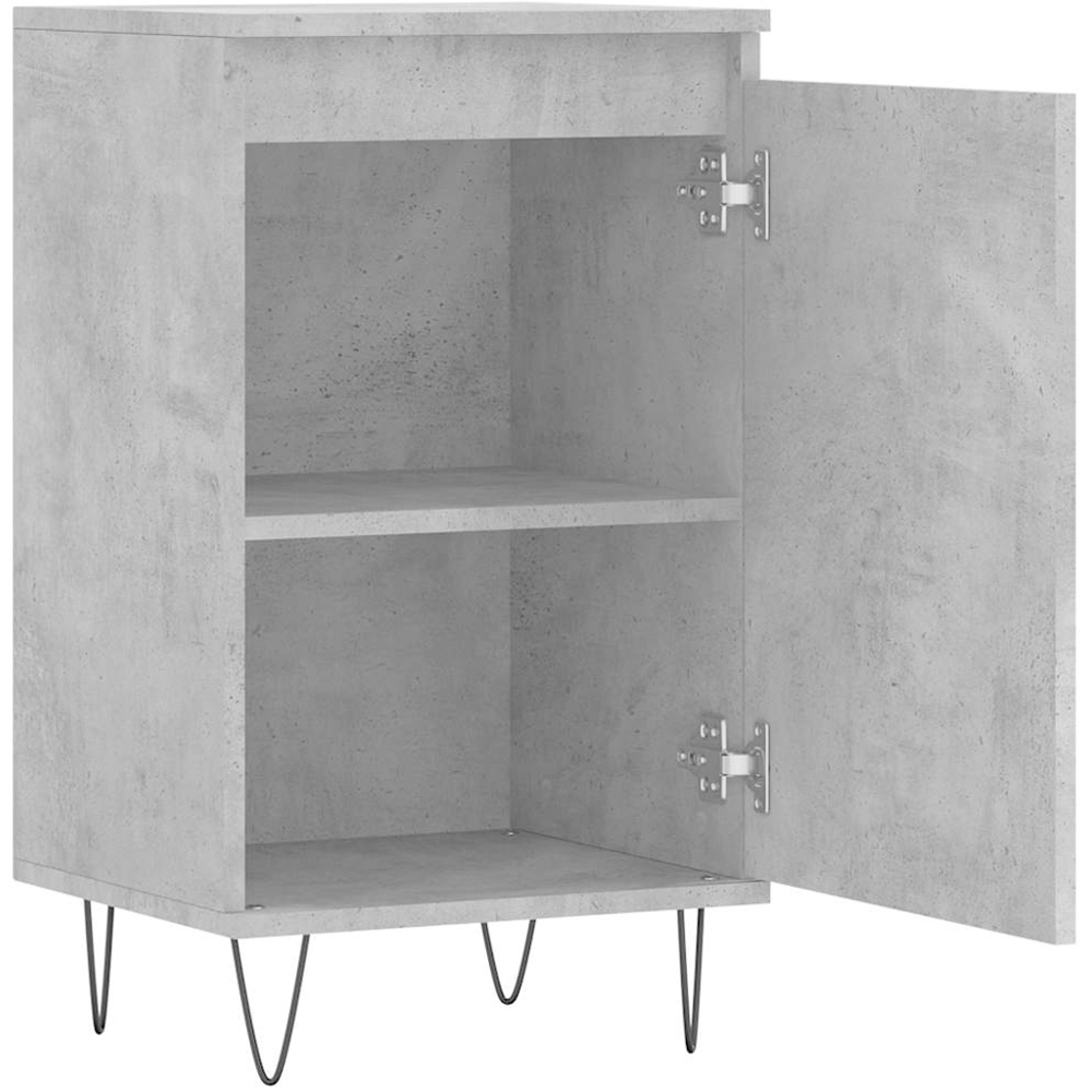 vidaXL Single Door Concrete Grey Sideboard Image 6