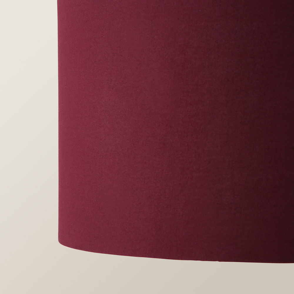 ValueLights Reni Plum Fabric Medium Drum Ceiling Lamp Shade Image 4