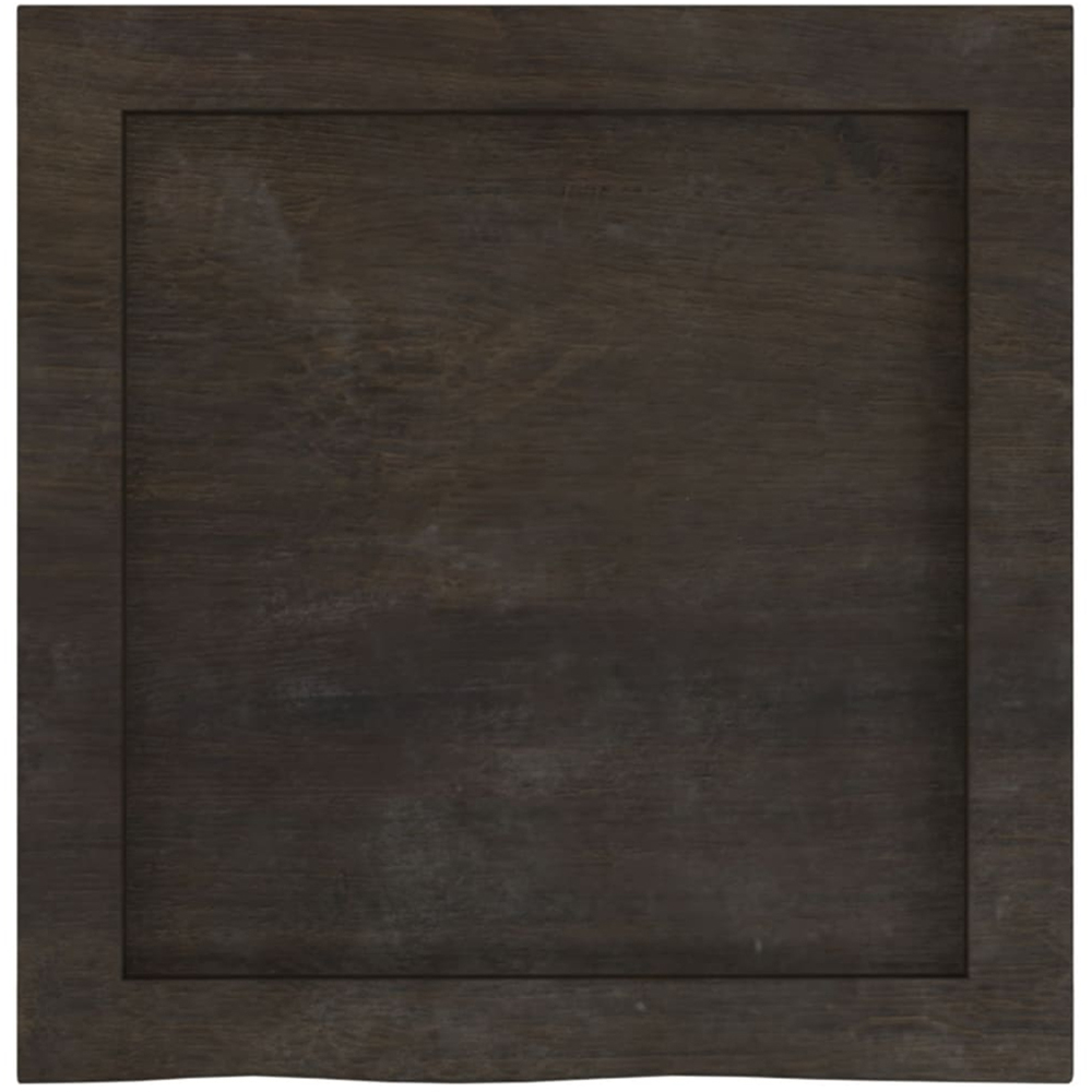vidaXL 40cm Dark Brown Treated Solid Oak Wood Floating Wall Shelf Image 4