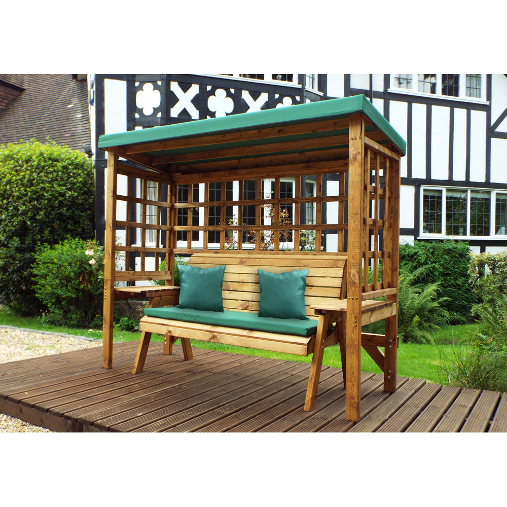 Charles Taylor Wentworth 3 Seater Arbour with Green Roof Cover Image 8
