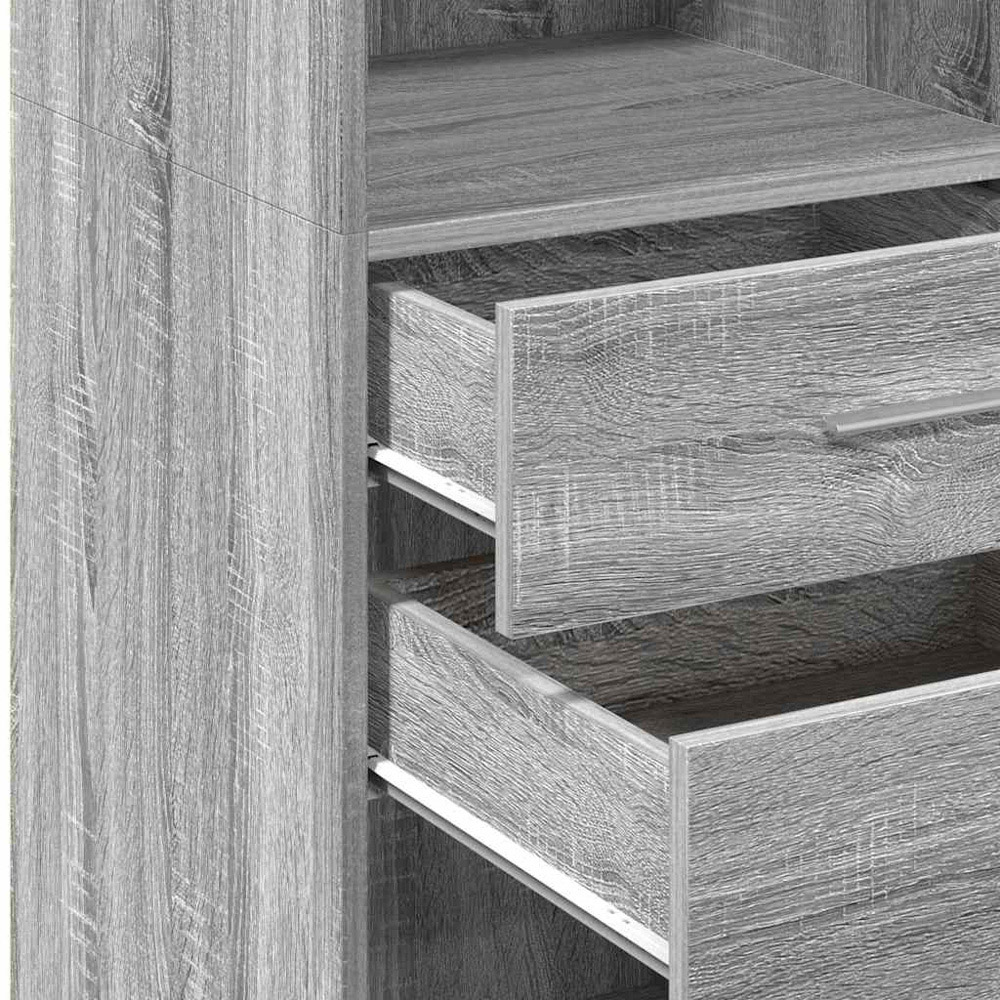 vidaXL 2 Drawer 3 Shelf Grey Sonoma Highboard Image 8