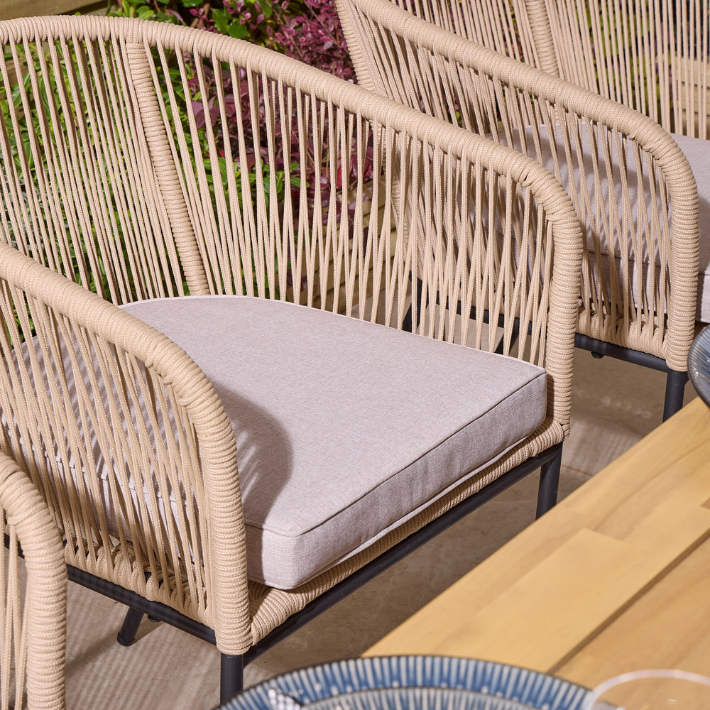 Rowlinson Oslo 6 Seater Natural Dining Table Set 210cm Image 8