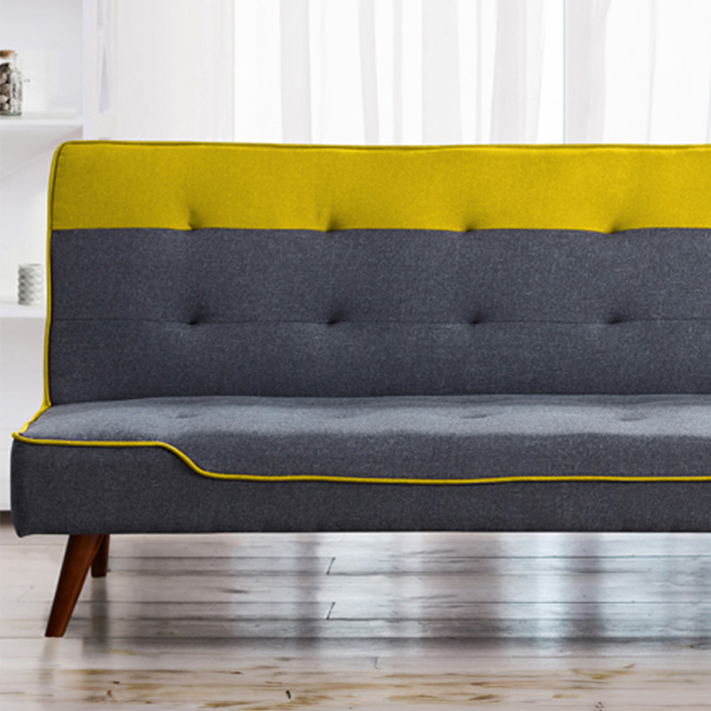 Brooklyn Double Sleeper Yellow Fabric Sofa Bed Image 2