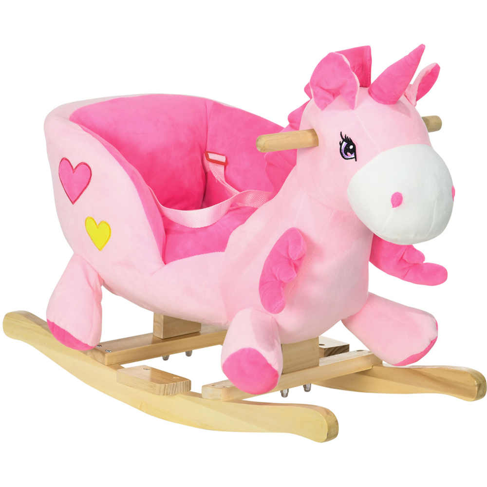 Tommy Toys Baby Rocking Horse Ride On Unicorn Pink Image 1