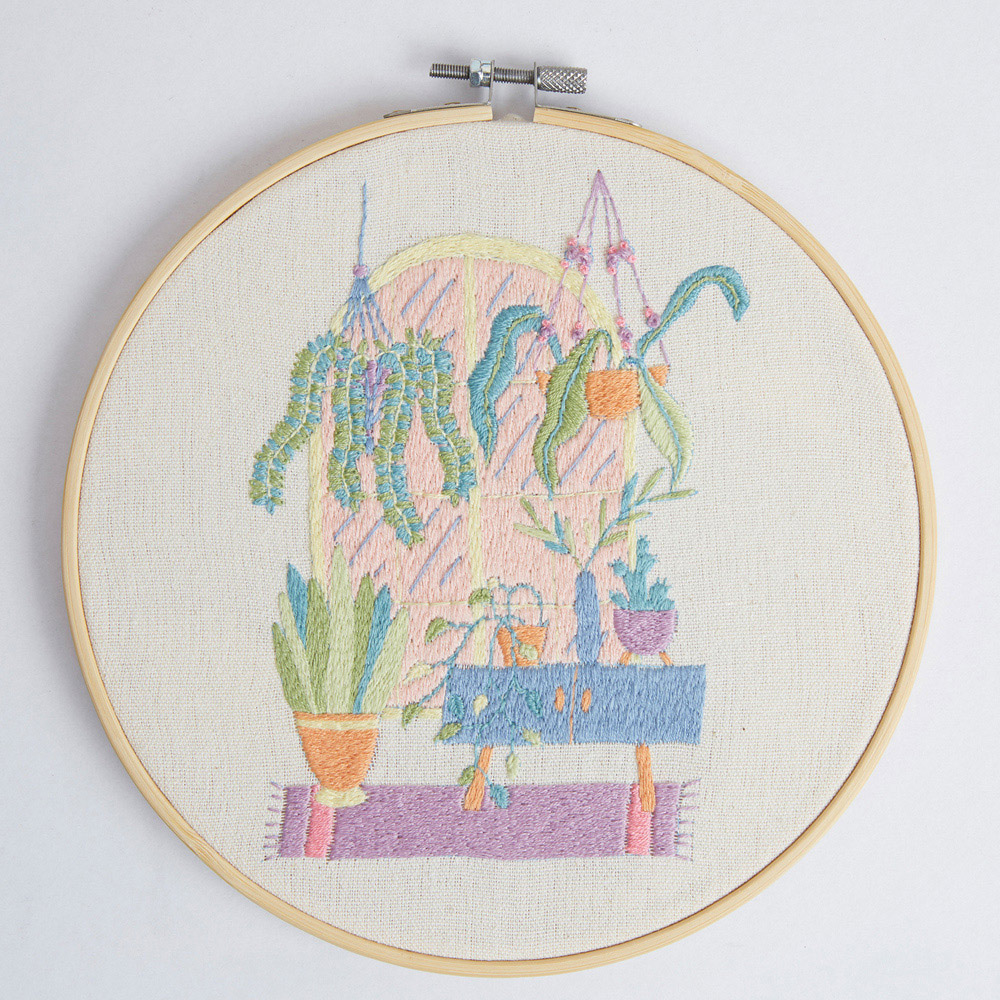 Sew & So On Houseplants Embroidery Hoop Decoration Craft Kit Image 3
