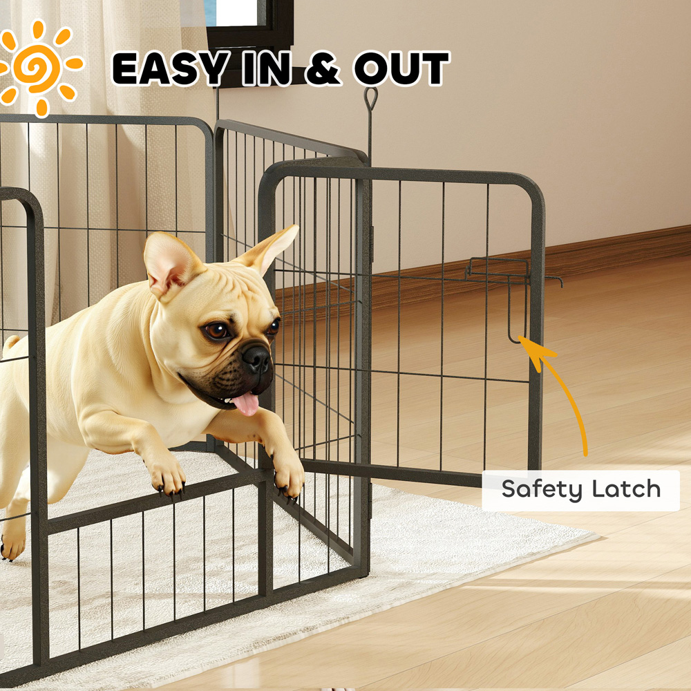 PawHut Grey 6 Panel Dog Playpen 60cm Image 5