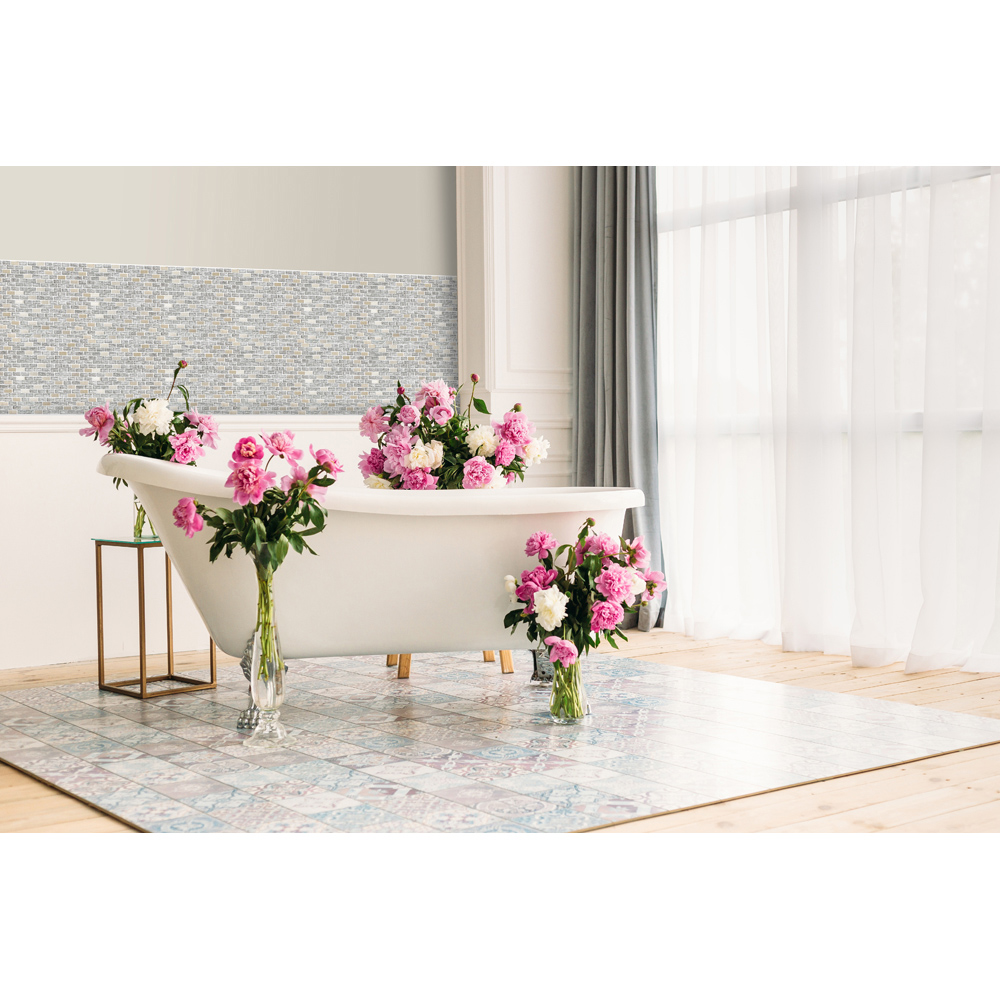 House of Mosaics Elysee Rose Gold Mosaic Tile Sheet Image 5