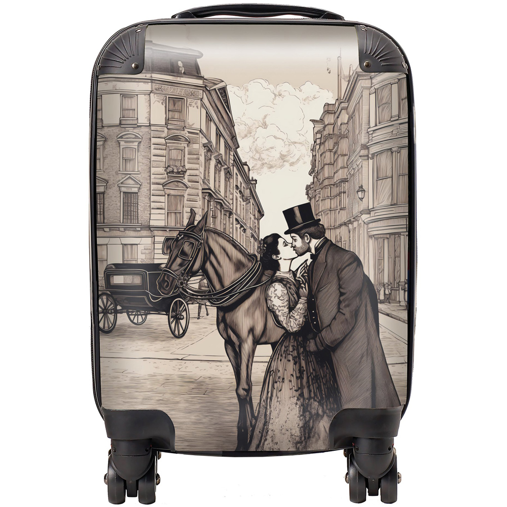 Warren Reed Designer Small Victorian Lovers on a London Street Suitcase Image 1