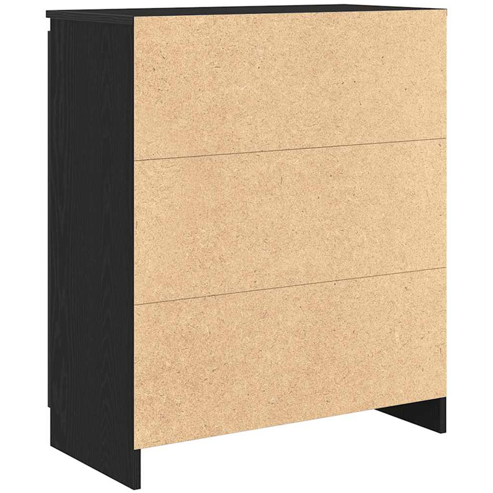 vidaXL Single Door 4 Drawer Black Wooden Sideboard Image 7