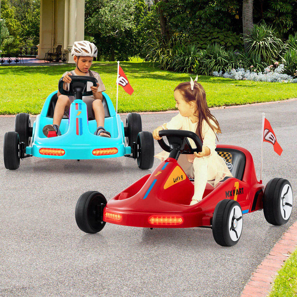 Costway Blue Kids Electric Go Kart with Remote Image 2