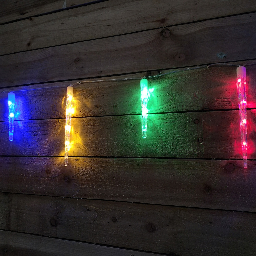 Samuel Alexander 24 Colour Changing LED Remote Controlled Christmas Icicle Light 6.9m Image 1