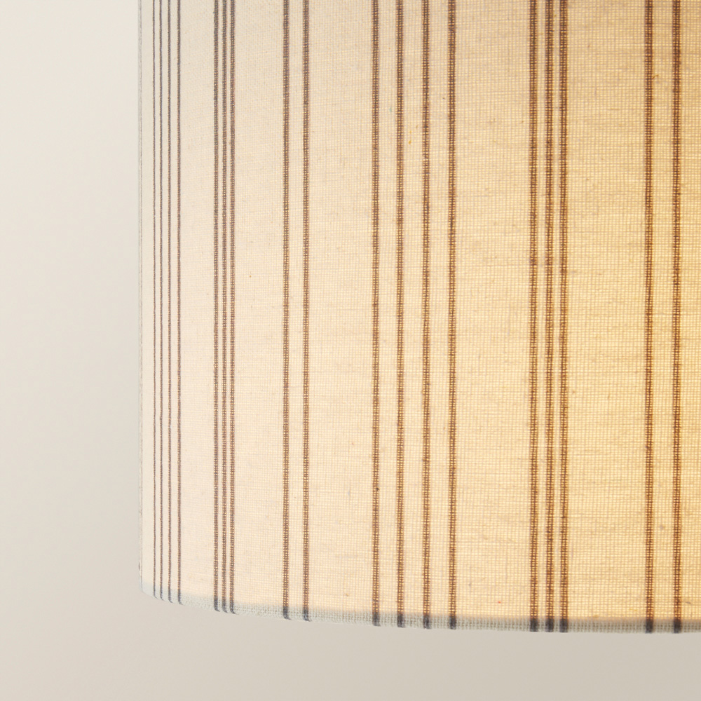ValueLights Hallie Linen Stripe Drum Shade 3 Drop Black Diner LED Ceiling Pendant Light Image 3