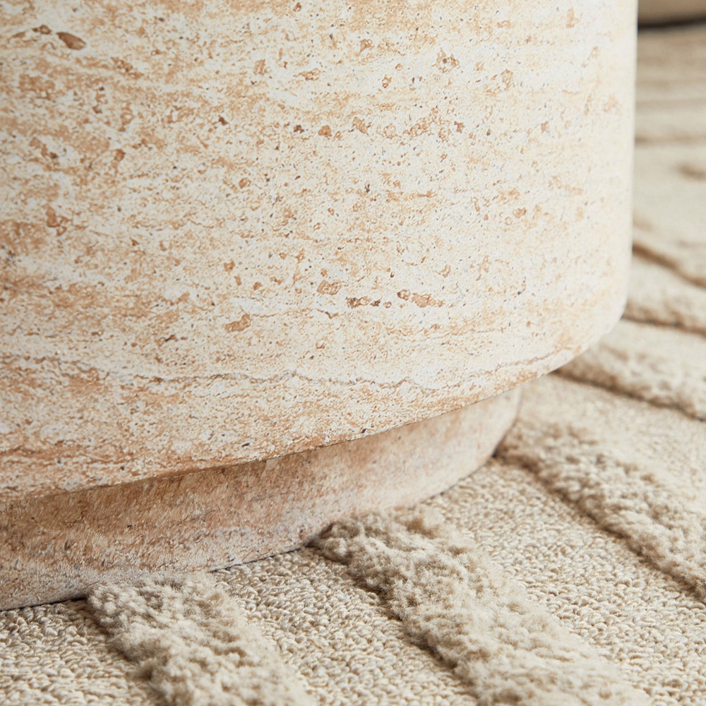 Desser Pisa Travertine Effect Round Coffee Table Image 6