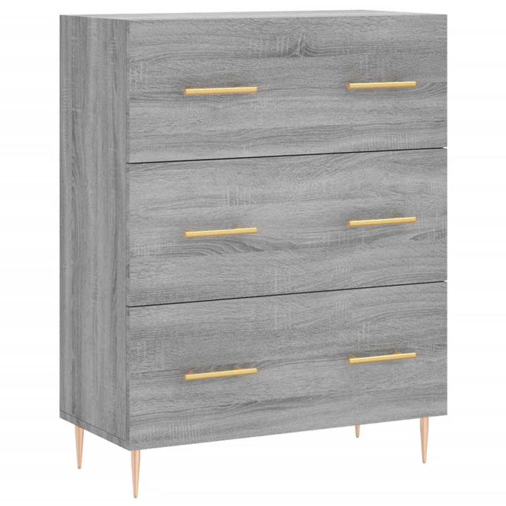 vidaXL 2 Door 3 Drawer Grey Sonoma Highboard Image 7