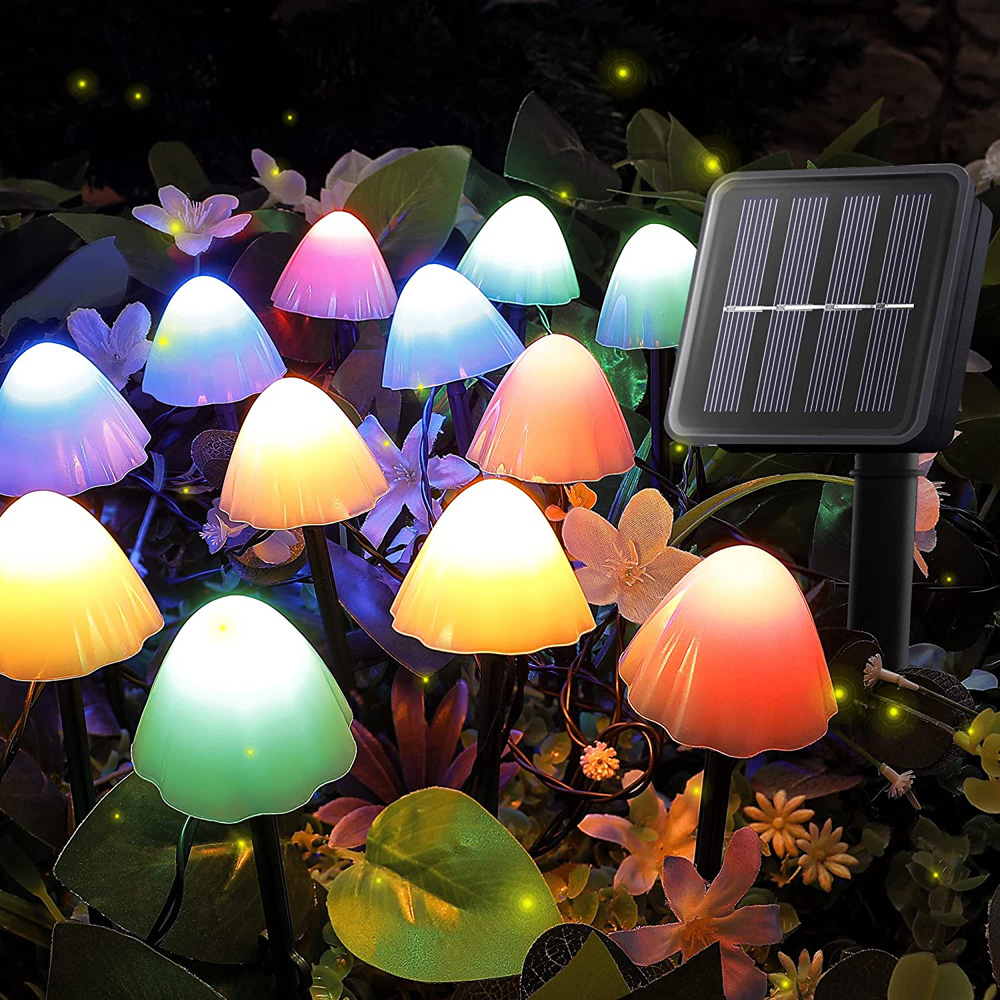 Avilo 10 Piece Solar Mushroom Garden Stake Light Image 2
