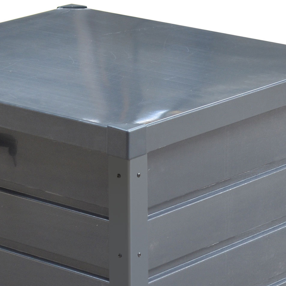 Living and Home 200L Steel Lockable Garden Storage Box Image 6