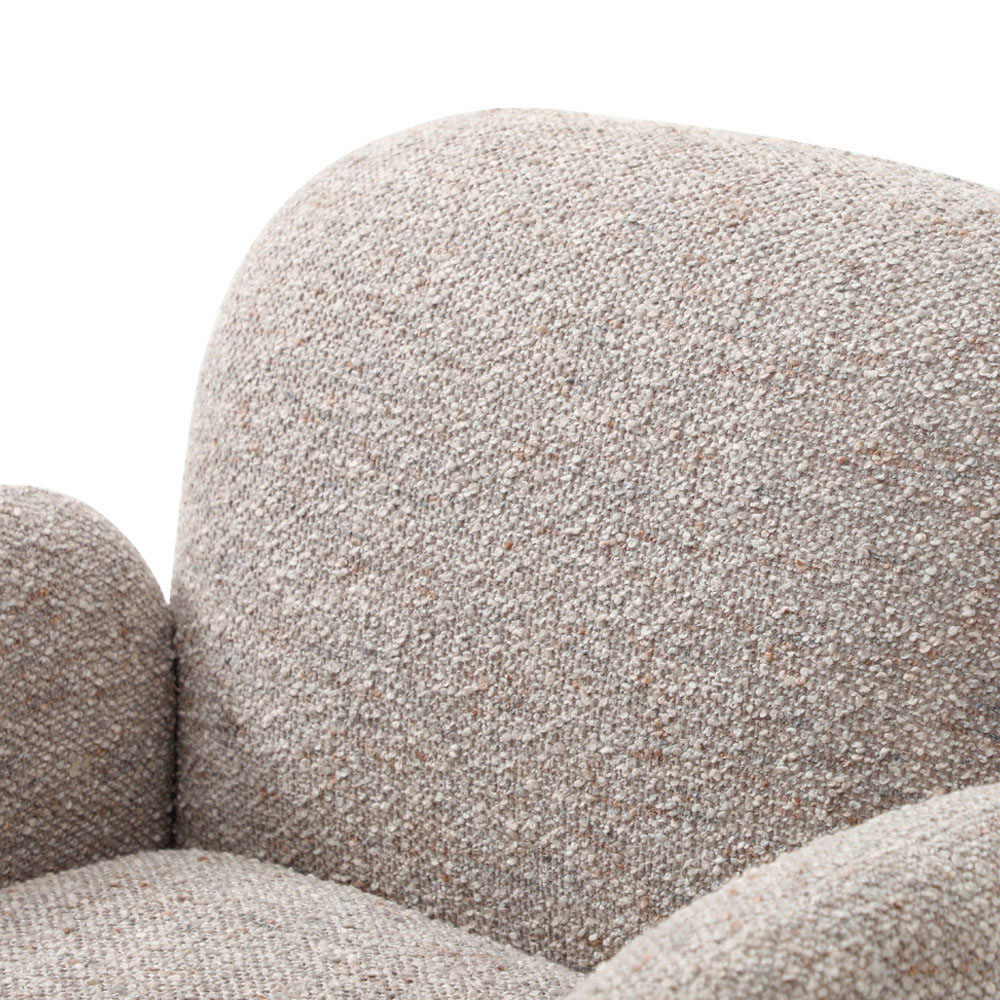 Mabel Natural Boucle Swivel Armchair Image 6
