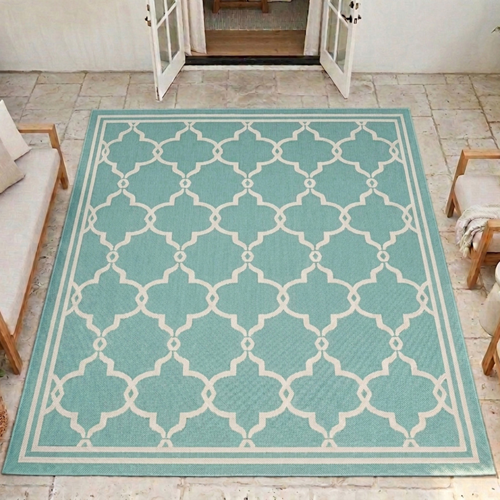 Portland Rugstyle Aqua Spanish Tile Rug 240 x 340cm Image 1